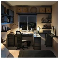 میز تحریر کمددار ایکیا IKEA مدل MICKE رنگ ونگه