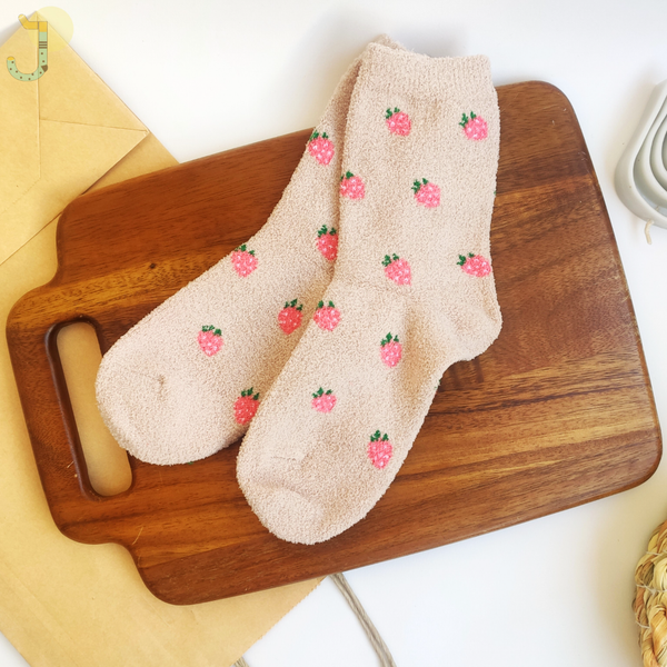 جوراب نیم ساق بوکله زنانه طرح میوه برند COCO & HANA