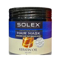ماسک مو سولکس Solex حاوی روغن کراتین و مواد مغذی بدون سولفات حجم 500 میل