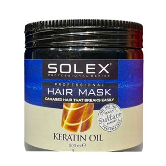 ماسک مو سولکس Solex حاوی روغن کراتین و مواد مغذی بدون سولفات حجم 500 میل