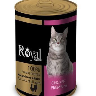 کنسرو مخصوص گربه با طعم مرغ 380 گرمی Royal coco