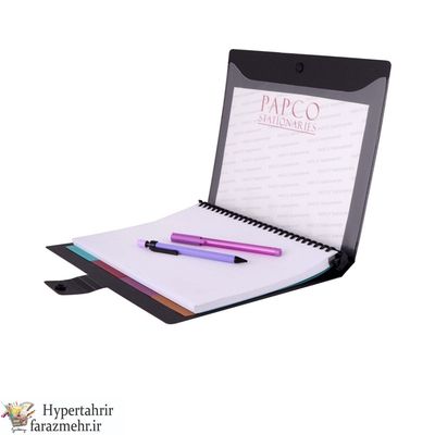 دفتر کلاسوری 100 برگ متالیک پاپکو(Papco) کد NB-644BC رنگبندی ( قهوه ای-مسی -طلایی-زرد-فسفری-زرشکی-بنفش)