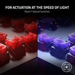 کیبورد مخصوص بازی ریزر مدل (clicky optical) Huntsman V2 purple Switch