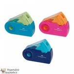 تراش فابر کاستل ( faber castell) مدل اسلیو تک مخزن کد 182714  F  رنگبندی ( آبی- سرمه ای  -صورتی )