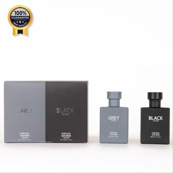 ادکلن مردانه دفکتو Defacto اورجینال مدل Black & Grey حجم 50 میل بسته 2 عددی