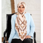 روسری ابریشم توییل طرح زنجیر