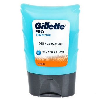ژل افتر شیو تیوپی ژیلت Gillette مدل Deep Comfort مناسب پوست حساس حجم 75 میل