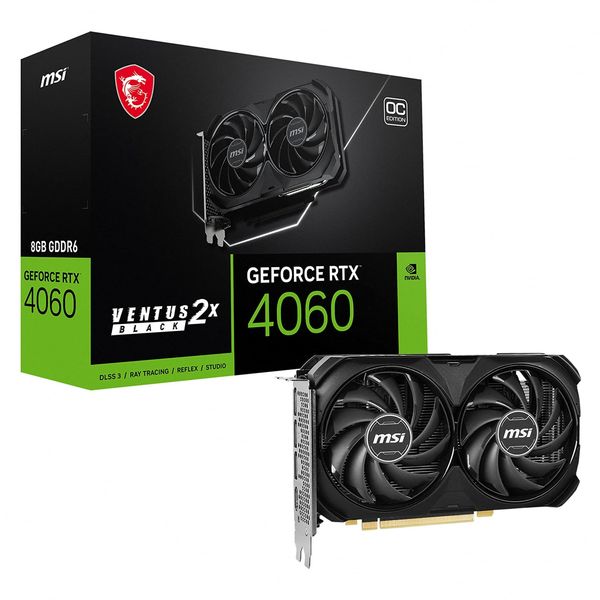 کارت گرافیک ام اس آی مدل GeForce RTX 4060 VENTUS 2X BLACK 8G OC