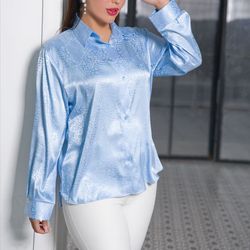 شومیز ساتن زنانه مجلسی اسپرت ترند در رنگبندی