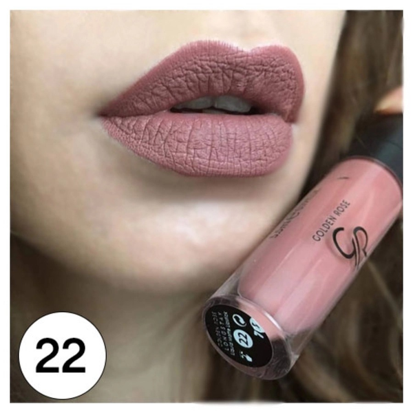 رژ لب مایع گلدن رز مات اصل (شماره 01 تا 47)