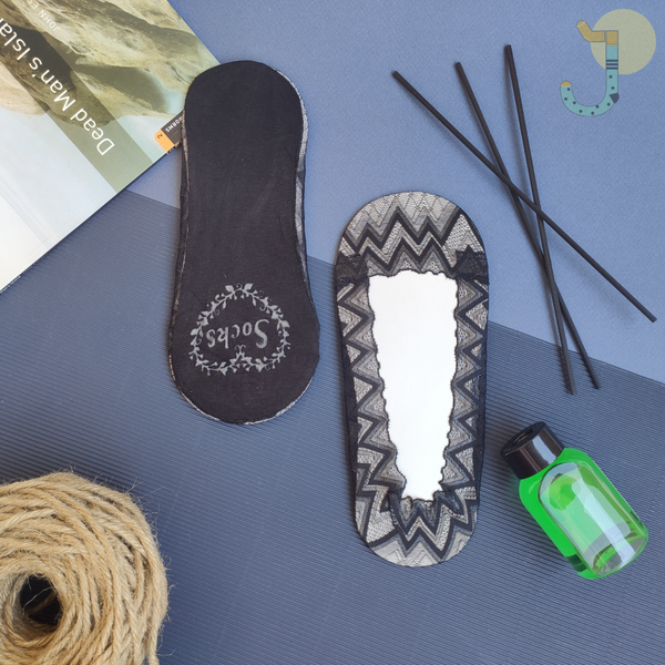 جوراب کالجی زنانه طرح زیگزاگی برند وارداتی