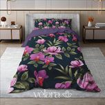 سرویس روتختی پارچه ترک برند ولارا طرح گل و گیاه کد R 196