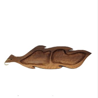 اردوخوری چوبی 2 خانه مدل برگ