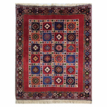 فرش دستباف سایز قالیچه سه متری(تمام پشم یلمه طرح اسپرت دور خلوت خشتی)کد 1677