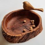 ظرف میوه خوری چوب طبیعی بادام