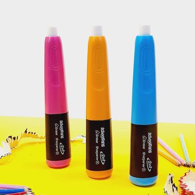 تراش پاک کن اسکول فنس (SCHOOFANS )  مدل چرخشی  کد FA92651 رنگبندی ( نارنجی - صورتی - آبی)