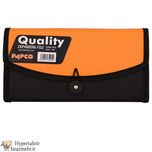 کیف چک فایل پاپکو ( Papco ) کد KCH-12R رنگبندی ( آبی - قرمز - زرد پرتقالی  - سبز - کرم )