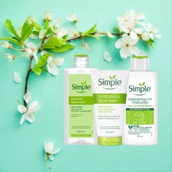 پک روتین پوست خشک سیمپل Simple اورجینال بسته 3 عددی