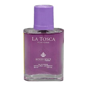 عطر جیبی زنانه وودی سنس مدل لاتوسکا LA TOSCA حجم 30 میلی لیتر