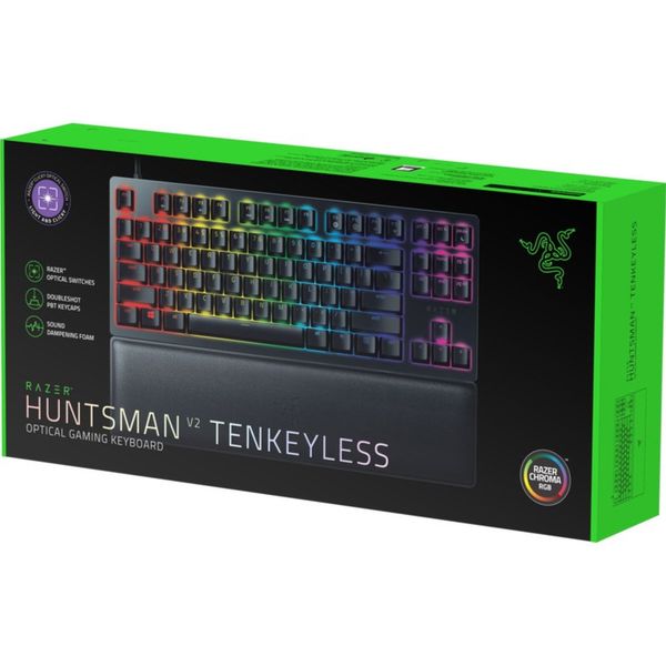 کیبورد مخصوص بازی ریزر مدل (Purple)Razer Huntsman V2 Tenkeyless - Clicky Optical Switch