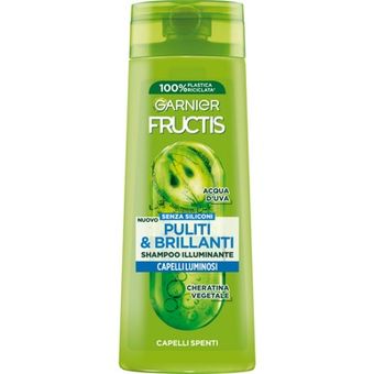 شامپو درخشان کننده گارنیر Fructis حاوی آب انگور و سرکه میوه مناسب موهای کدر 250 میل