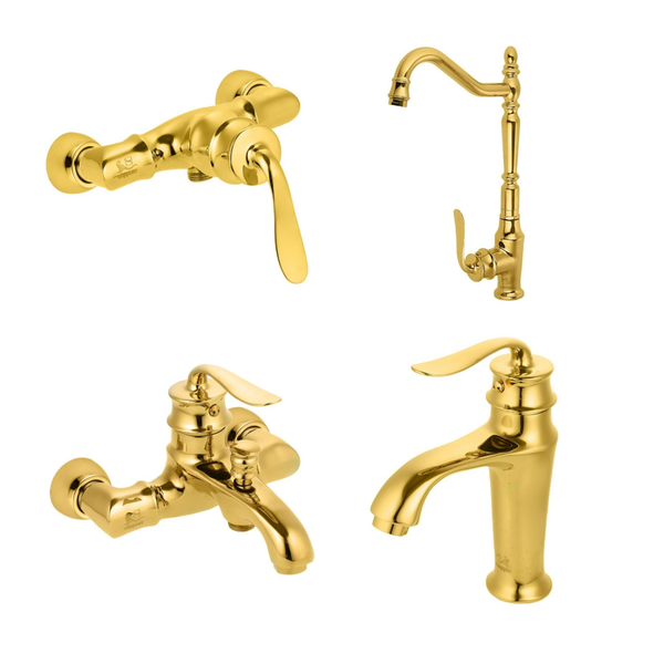 ست شیرآلات اسناپل مدل بامبو | چهار تکه، طراحی مدرن و مقاوم