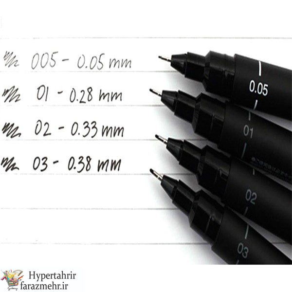 راپید یکبار مصرف یونی پن (Uni.Pin)  رنگ مشکی سایز (0.05- 0.1-0.2-0.3-0.4-0.5-0.6-0.7-0.8- 1/2 )