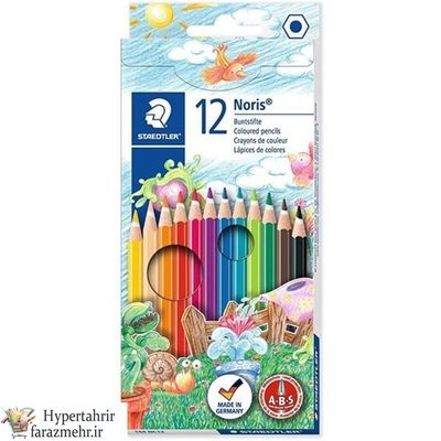 مداد رنگی 12 رنگ استدلر (Staedtler) مدل مقوایی
