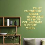 استیکر چوبی آرتافرین طرح "TEAM WORK"