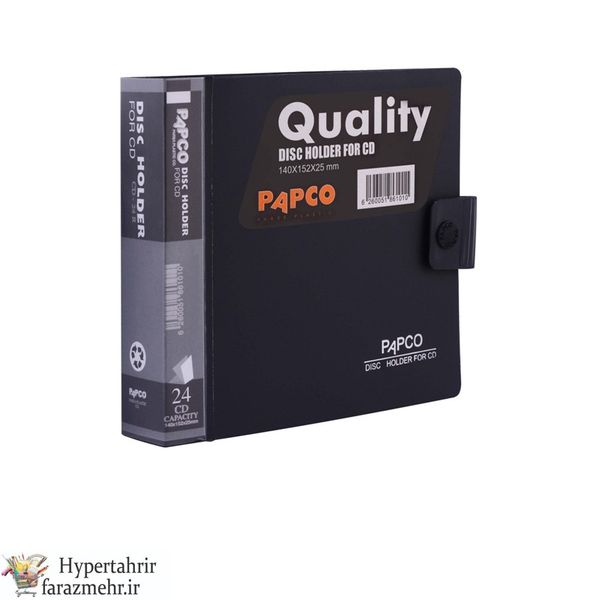 آلبوم -کیف سی دی پاپکو (Papco) 24 تایی کد CD-24R رنگبندی (مشکی -قرمز -زرد پرتقالی- آبی -کرم- سبز روشن )