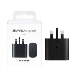 شارژر دیواری سه پین PD و فست تک پورت SAMSUNG Type-C مدل 25W-ORG - مشکی - DST (گارانتی شش ماهه)