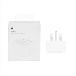 شارژر دیواری 3 پین آیفون USB-C مدل A++ - A2344 20W B/A - سفید - سفارش ایرلند (گارانتی شش ماهه شرکتی)