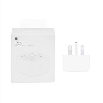شارژر دیواری 3 پین آیفون USB-C مدل A++ - A2344 20W B/A - سفید - سفارش ایرلند (گارانتی شش ماهه شرکتی)