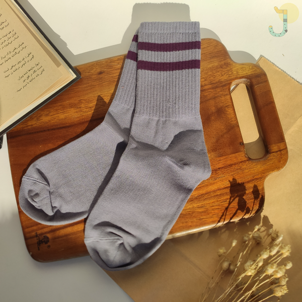 جوراب ساقدار کش انگلیسی یونیسکس طرح دو خط برند دومینو