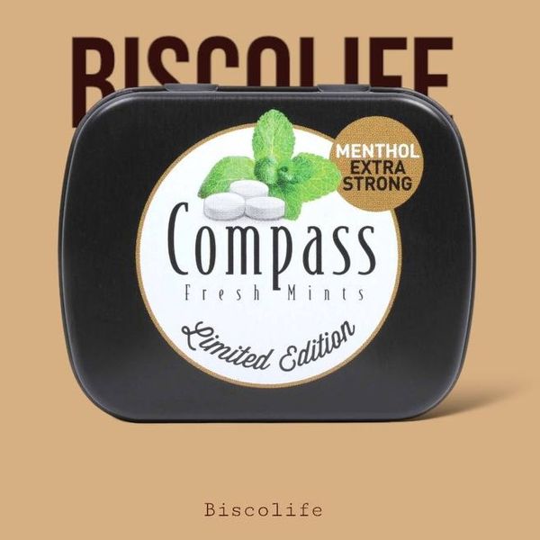 قرص خوشبوکننده دهان کامپس compass مدل نعنا خشک قوی Menthol extra strong