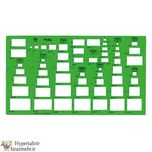 شابلون مهندسی فابل (Fabel)  مستطیل  کد FB417
