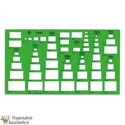 شابلون مهندسی فابل (Fabel)  مستطیل  کد FB417