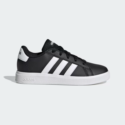 Adidas Grand Court Lace-Up Shoes - Black | Kids' Lifestyle GW6503