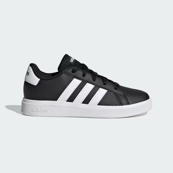 Adidas Grand Court Lace-Up Shoes - Black | Kids' Lifestyle GW6503