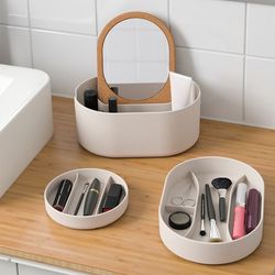 باکس نگهدارنده لوازم ارایش+آیینه ایکیا مدل SAXBORGA