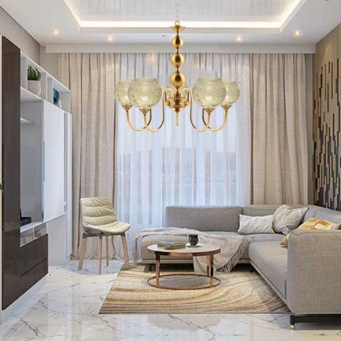 لوستر 5 شعله زیمادور مدل غزال کد ZD-06