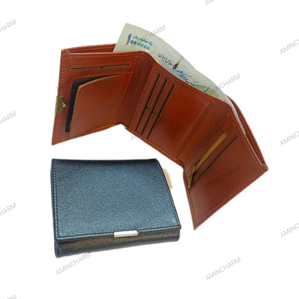 کیف پول چرم طبیعی مدل  سه لت