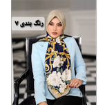 روسری ابریشم ژاکارد طرح گل