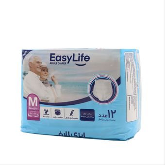 پوشینه شورتی بزرگسال ایزی لایف مدل 003 سایز متوسط بسته 12 عددی