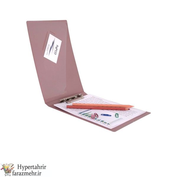 کلیپ فایل پاپکو (Papco ) کد A5-511 رنگبندی (مشکی- گلبهی-زرد -طوسی روشن-سدری-یشمی-طوسی روشن-بنفش -زرشکی)