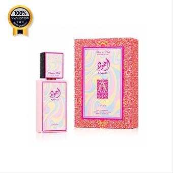 ادکلن اجود پینک تو پینک کرمی الکسیر لطافه Lattafa اورجینال Ajwad Pink 2 Pink Creamy Elixir حجم 60 میل