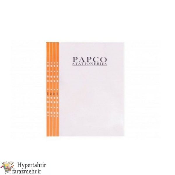 پوشه کیسه ای -کاور پاپکو  (papco) بی رنگ سایز  A3 کد  11-A3  نوار  رنگبندی (سفید-زرد پرتقالی-قرمز-سبز-آبی-مشکی )