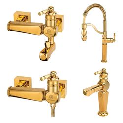 ست شیرآلات بهداشتی قهرمان مدل ارس مجموعه 4 عددی