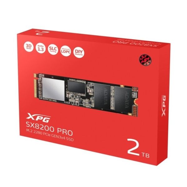 اس اس دی اینترنال ایکس پی جی مدل SX8200 Pro PCIe Gen3x4 M.2 2280 ظرفیت 2 ترابایت
