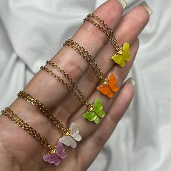 گردنبند پروانه رنگی